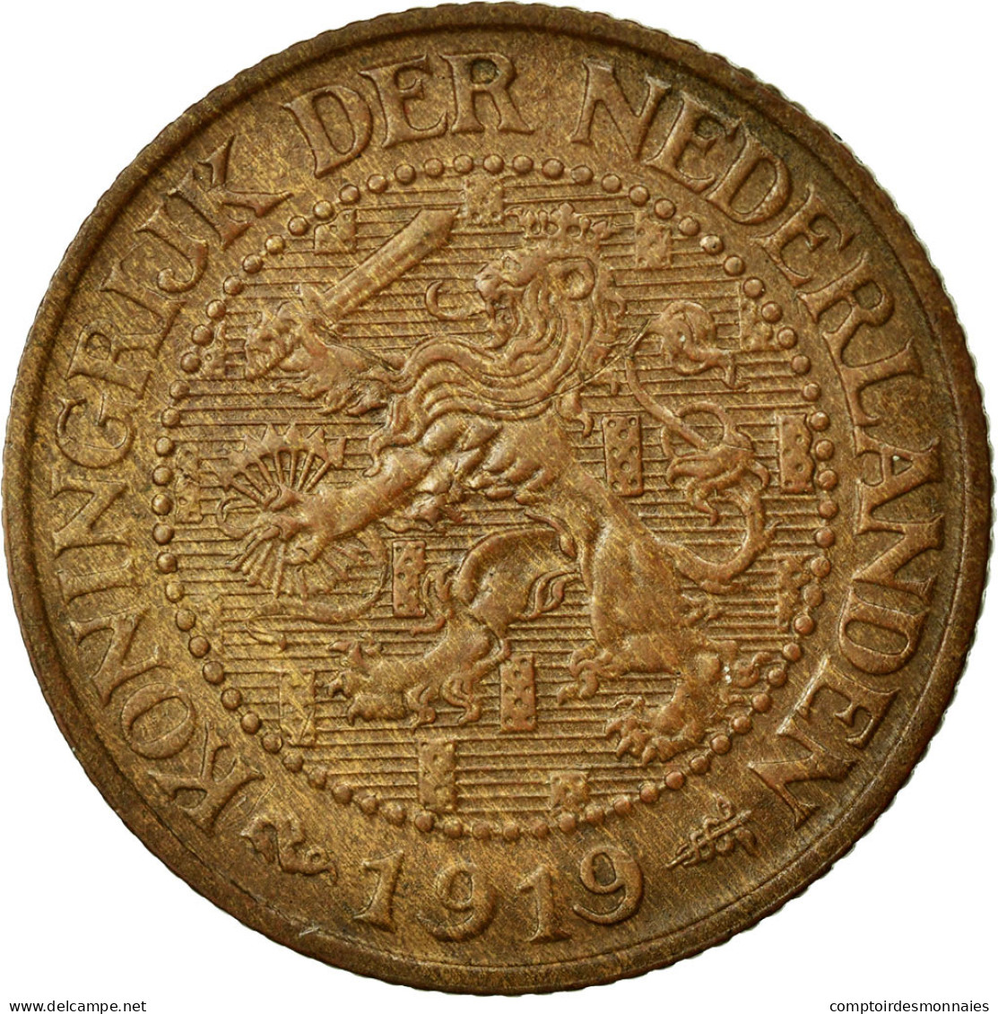 Monnaie, Pays-Bas, Wilhelmina I, 2-1/2 Cent, 1919, SUP, Bronze, KM:150 - 2.5 Cent