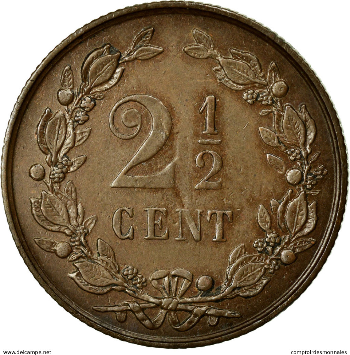 Monnaie, Pays-Bas, William III, 2-1/2 Cent, 1886, SUP, Bronze, KM:108.1 - 1849-1890 : Willem III