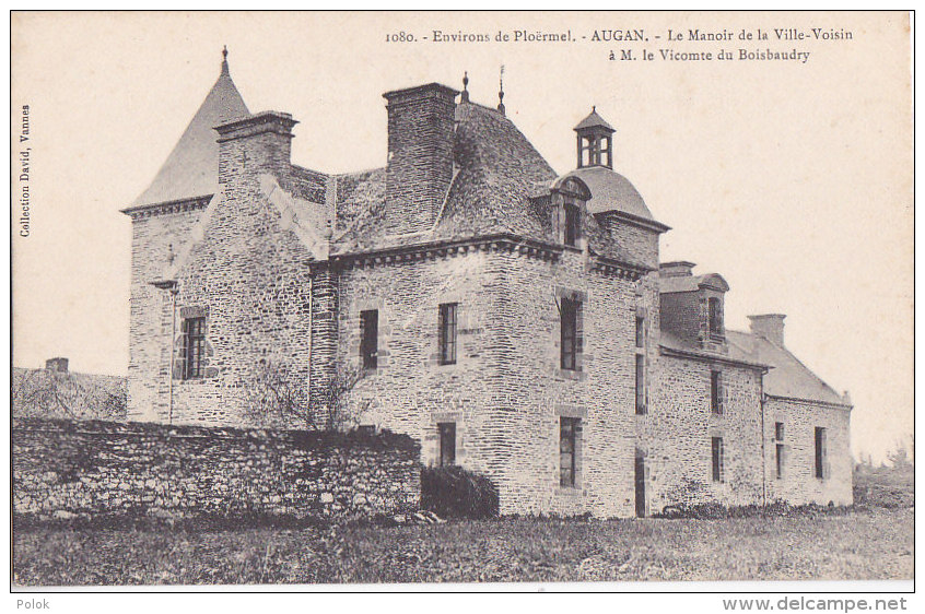 Au - Cpa AUGAN - Environs De Ploërmel (Morbihan) - Le Manoir De La Ville Voisin à M. Le Vicomte Du Boisbaudry - Autres & Non Classés