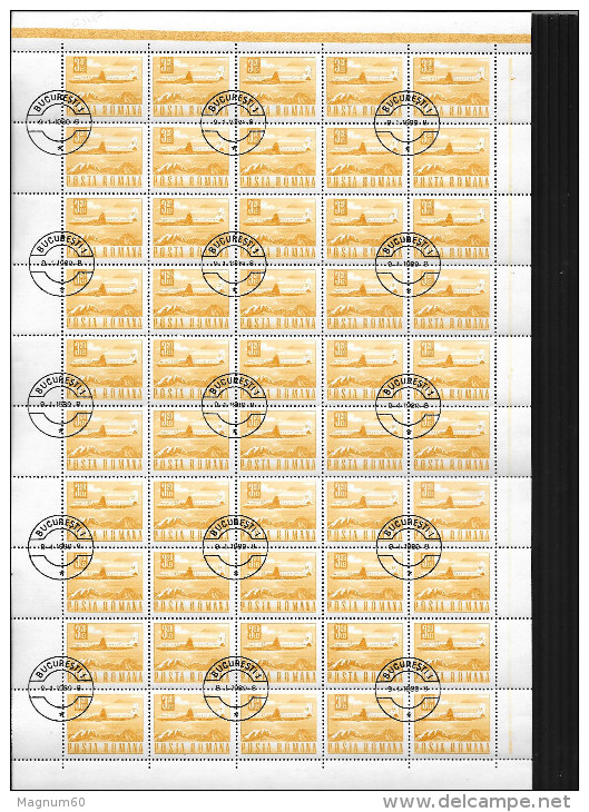 ROUMANIE  N° 2362 ( FEUILLE DE 50 TIMBRES OBLITERES ) - Full Sheets & Multiples