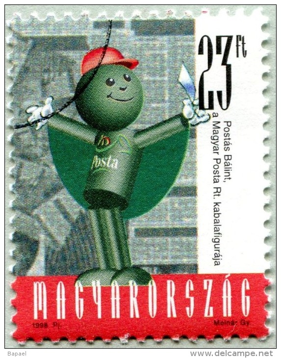 N° YT 3615 De 1998 - Hongrie - Gomme D'Origine (O-Oblitéré) - Le Postier Balint - Mascotte Au Sce De La Clientèle - Ensayos & Reimpresiones