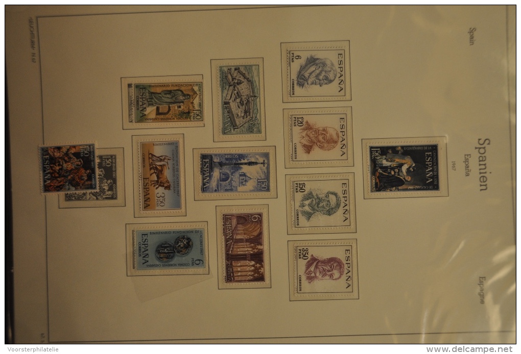 COLLECTION SPAIN ESPANA FROM 1966-1975 WITH LOTS OF COMPLETE SERIES MNH ** POSTFRIS