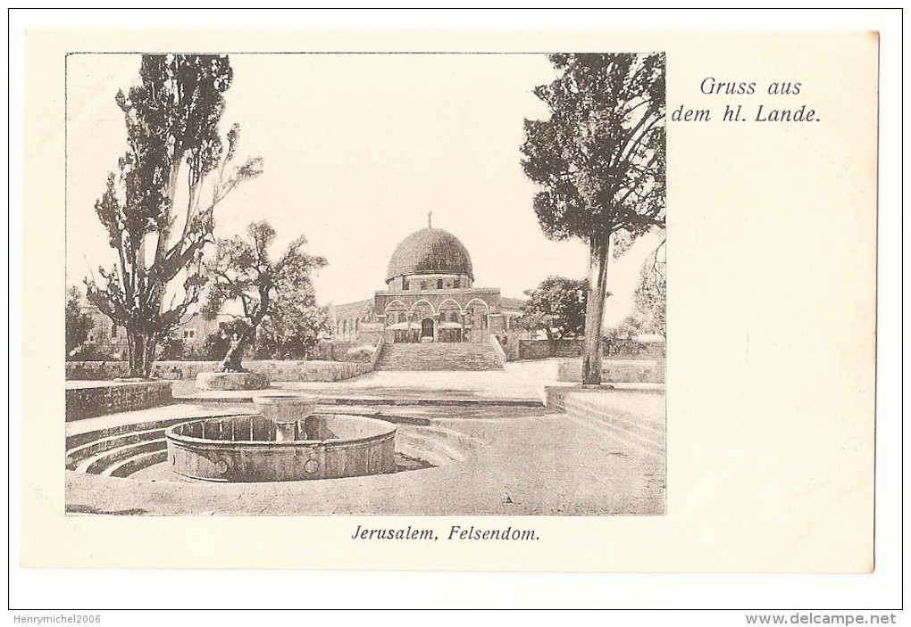 Israel - Jerusalem Felsendom Gruss Aus Dem Lande Hl. Carte Destinée Pour L'allemagne Voir Dos Scan - Israel