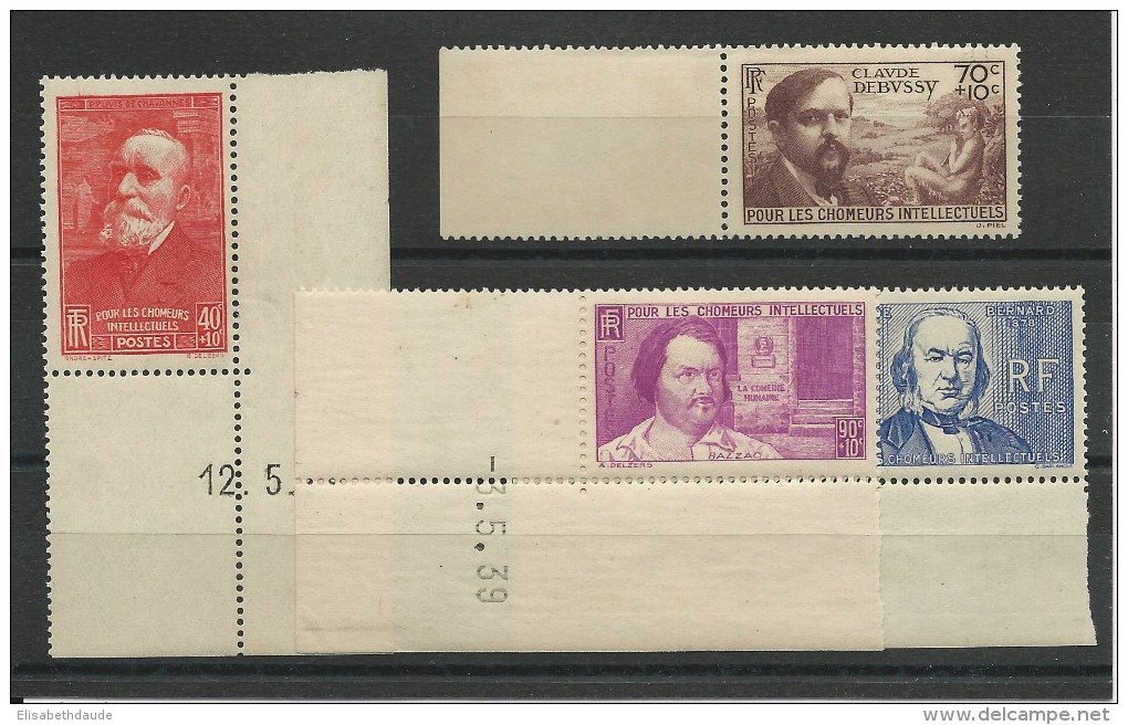 1939 - YVERT N° 436/439 ** MNH (439 * MLH) - COTE = 55 EUR. - - Nuevos