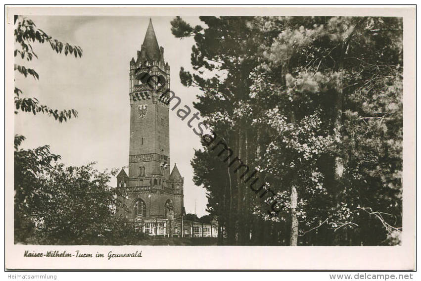 Berlin - Kaiser-Wilhelm-Turm Im Grunewald - Foto-AK 50er Jahre - Verlag Max O'Brien Berlin - Grunewald