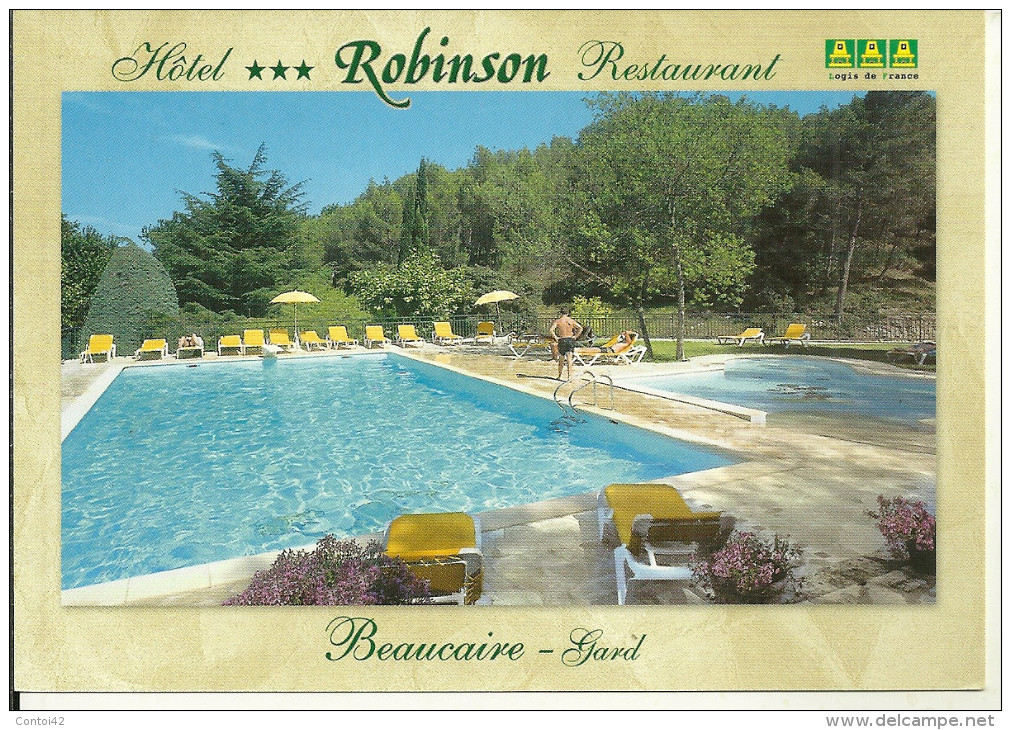 30 BEAUCAIRE HOTEL RESTAURANT ROBINSON PISCINE GARD - Beaucaire