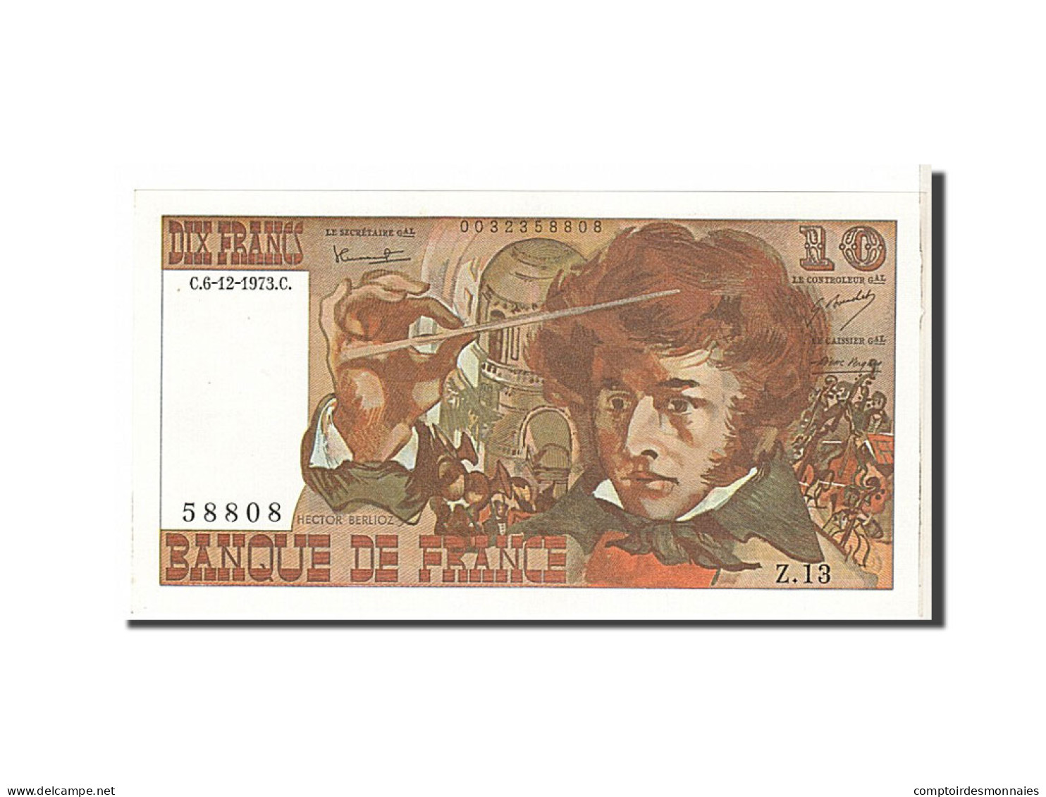 Billet, France, 10 Francs, 10 F 1972-1978 ''Berlioz'', 1973, 1973-12-06, SPL - 10 F 1972-1978 ''Berlioz''