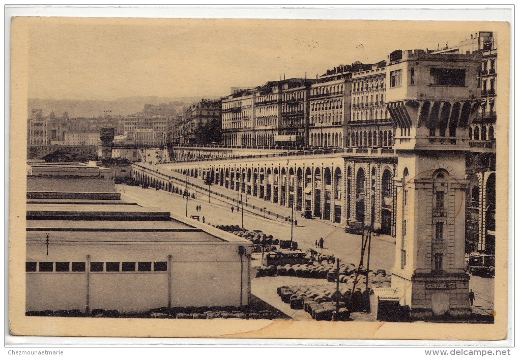 BATAILLON D ETAPES - CAPITAINE COMMANDANT - MAISON CARREE ALGER - CACHET MILITAIRE - SUR CPA - Cachets Militaires A Partir De 1900 (hors Guerres)