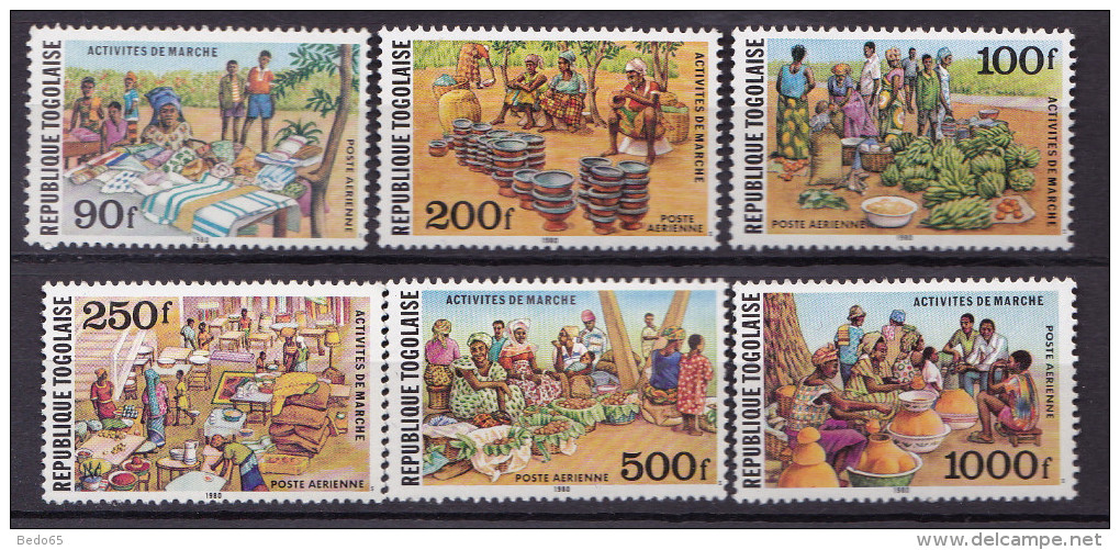 TOGO  PA SERIE  N° 448 A 453 NEUF** LUXE - Togo (1960-...)