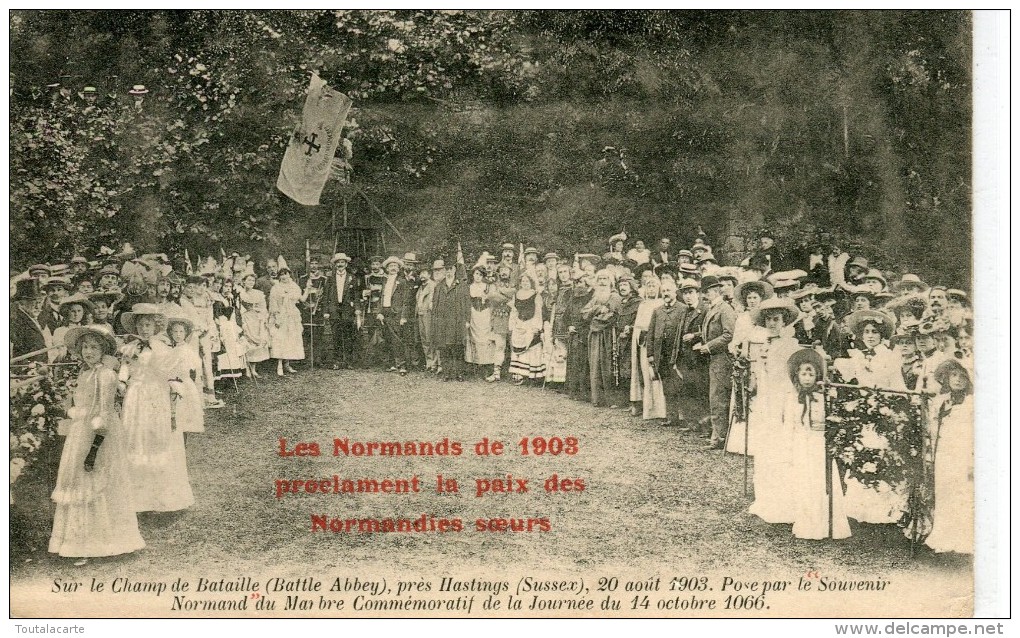 POST CARD  CHAMP DE BATAILLE BATTLE ABBEY PRES HASTING 20 AOUT 1903 - Hastings