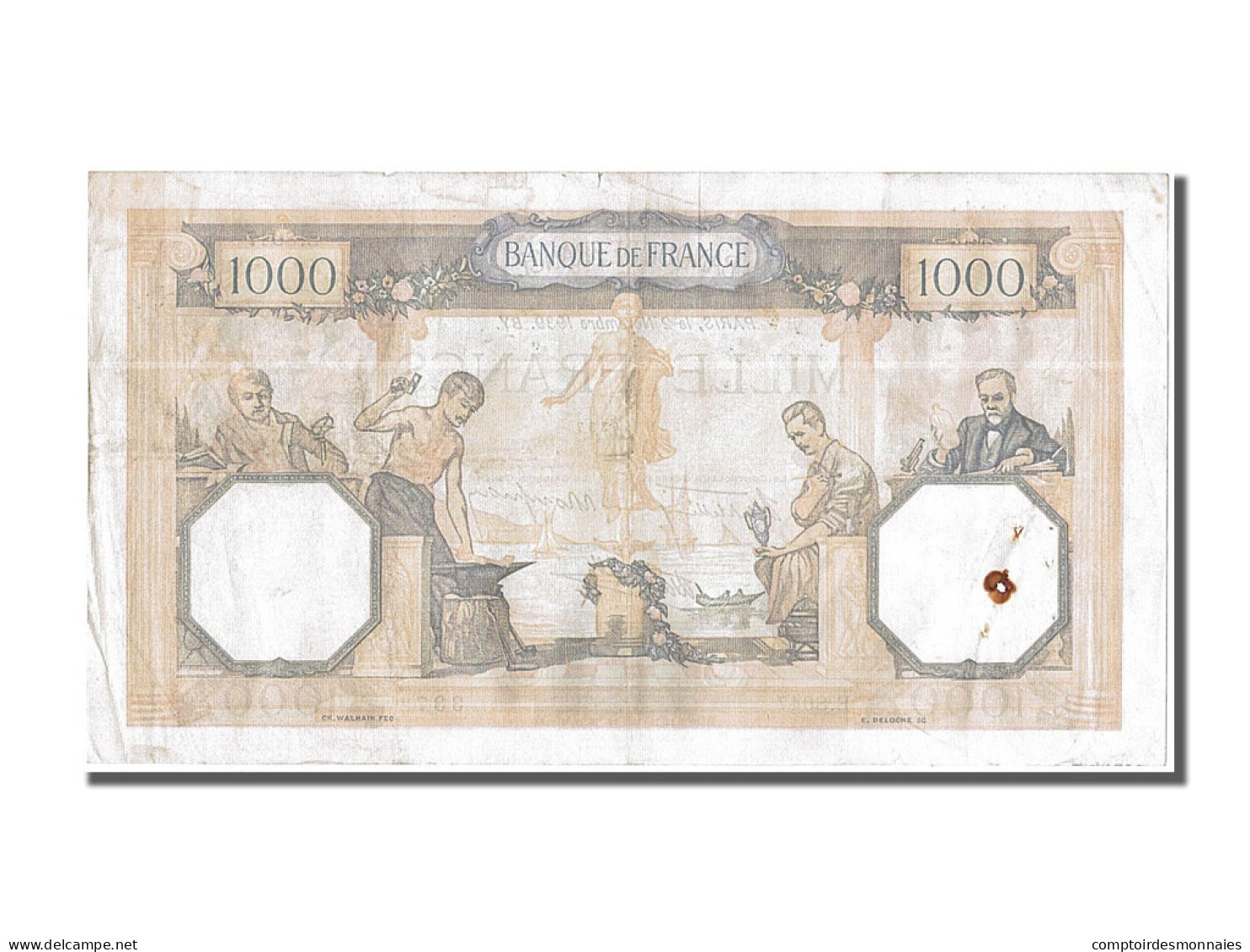 Billet, France, 500 Francs, 1 000 F 1927-1940 ''Cérès Et Mercure'', 1939 - 1 000 F 1927-1940 ''Cérès Et Mercure''