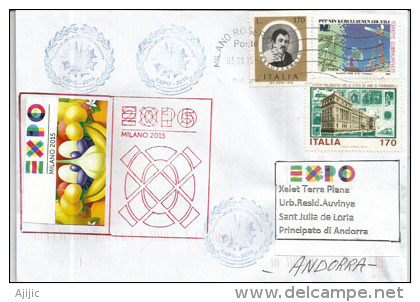 COMORO ISLANDS. UNIVERSAL EXPO MILANO 2015, Letter From The Comoro Islands Pavilion, With The Official Stamp EXPO - 2015 – Milan (Italy)