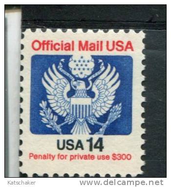 204509686 USA 1985 ** MNH SCOTT O129a Eagle And Shield Bird Vogel OFFICIAL MAIL - Oficial