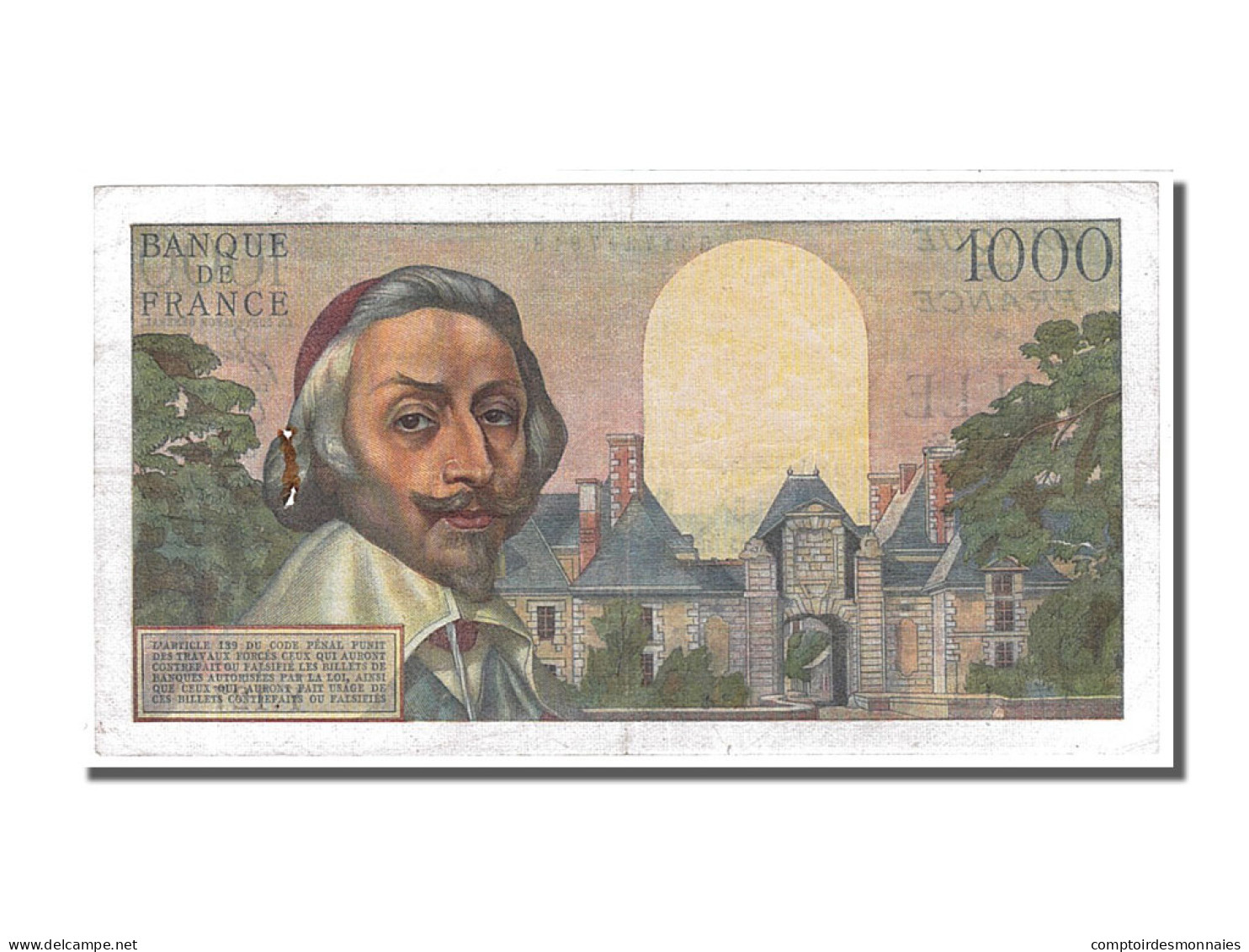 Billet, France, 1000 Francs, 1 000 F 1953-1957 ''Richelieu'', 1955, 1955-03-03 - 1 000 F 1953-1957 ''Richelieu''