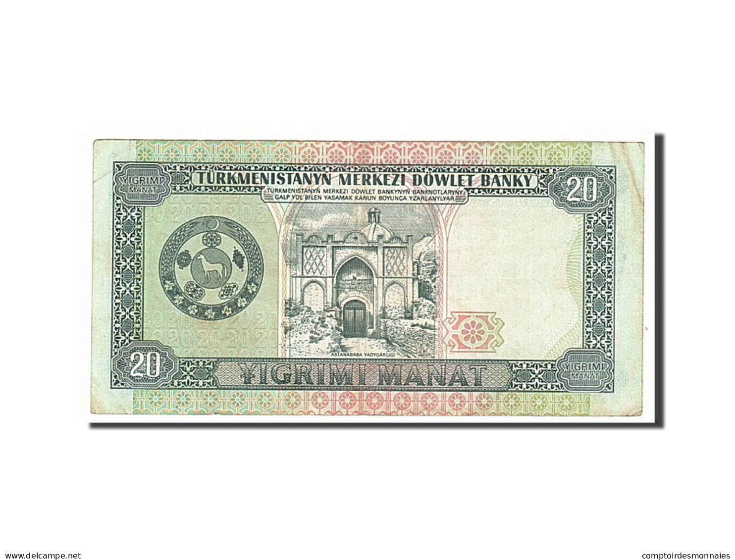 Billet, Turkmenistan, 20 Manat, 1993, TTB - Turkmenistan