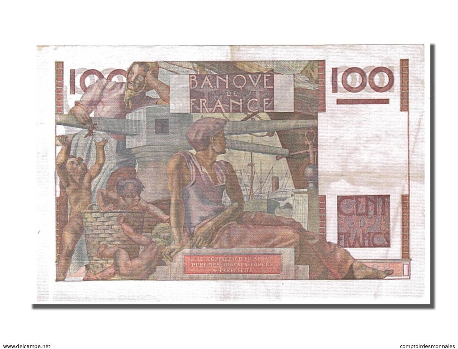 Billet, France, 100 Francs, 100 F 1945-1954 ''Jeune Paysan'', 1952, 1952-09-04 - 100 F 1945-1954 ''Jeune Paysan''