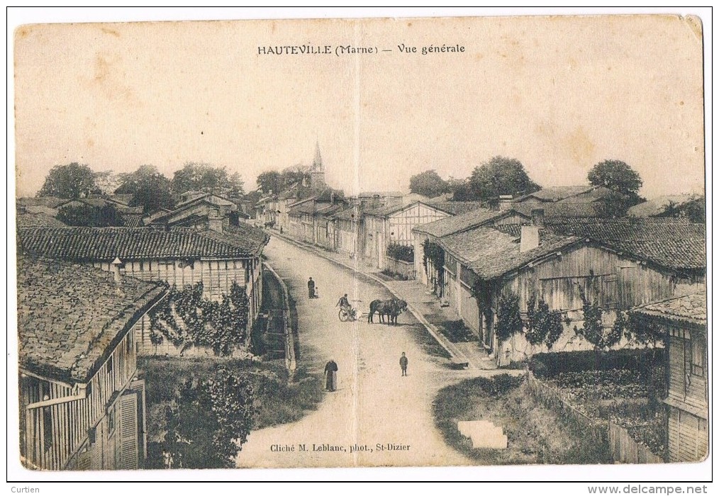 HAUTEVILLE . 51 . Vue  Générale ( Trace De Pli ).1914 - Other & Unclassified