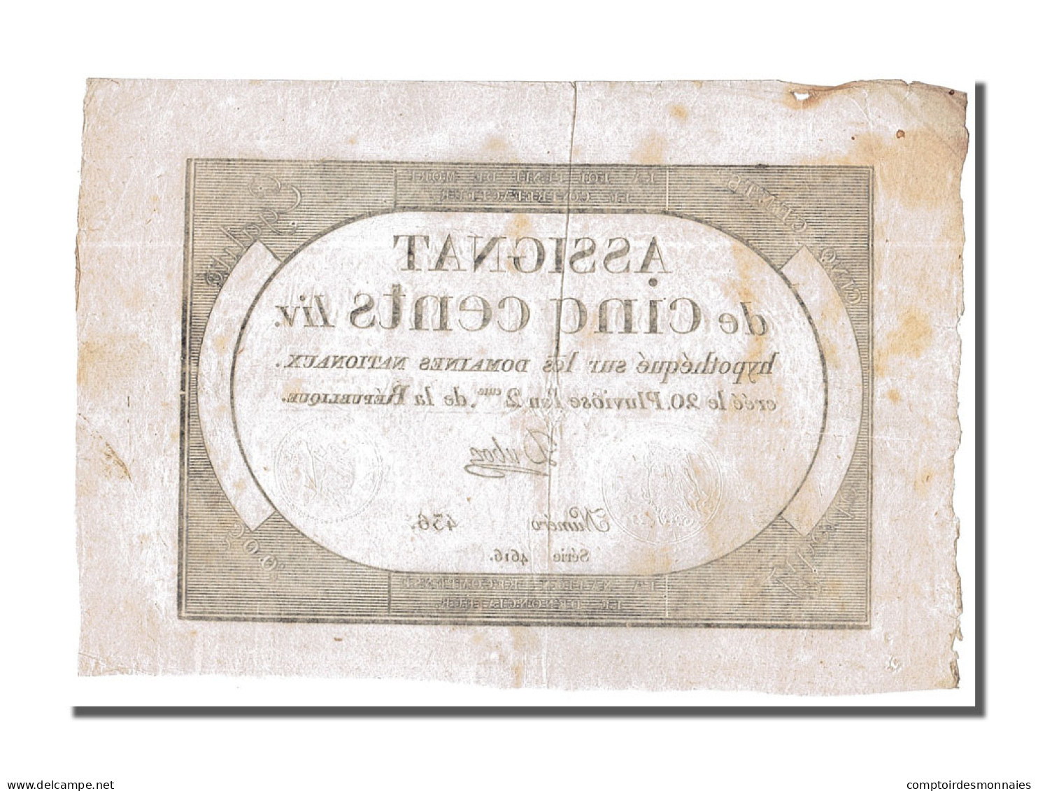 Billet, France, 500 Livres, 1794, Douboc, TTB+, KM:A77, Lafaurie:172 - Assignats & Mandats Territoriaux