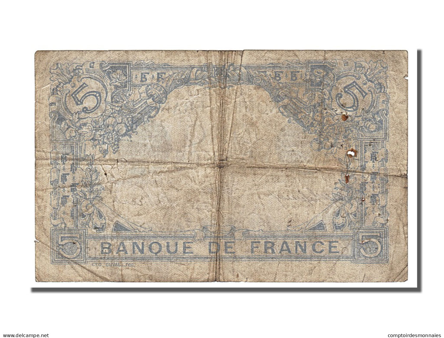 Billet, France, 5 Francs, 5 F 1912-1917 ''Bleu'', 1916, 1916-08-25, TB - 5 F 1912-1917 ''Bleu''