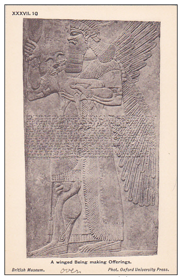 Palace Of Assur Wall Panel , Iraq , 00-10s : Winged Being Making Offerings #2 - Iraq