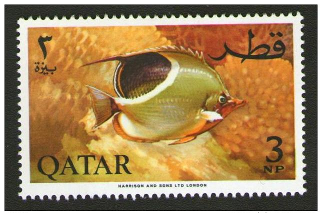 QATAR 1965 - PESCI IN ACQUARIO - Num. Catalogo:  Michel  QA 74A  Nuovo 47x31 Mm - Qatar