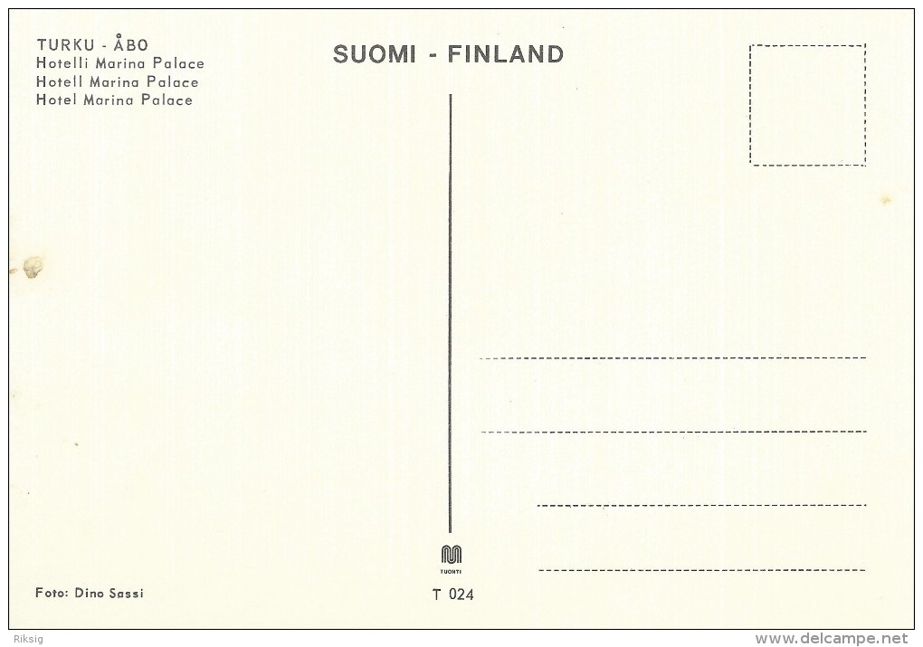 Finland    Turko - Åbo.  Hotel Marina Palace  # 04860 - Finland