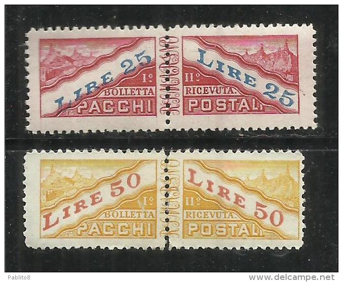 SAN MARINO 1946 PACCHI POSTALI PARCEL POST SERIE COMPLETA COMPLETE SET MLH - Parcel Post Stamps