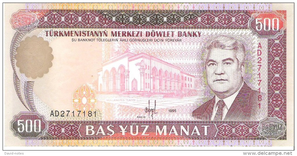 Turkmenistan - Pick 7 - 500 Manat 1995 - Unc - Turkménistan