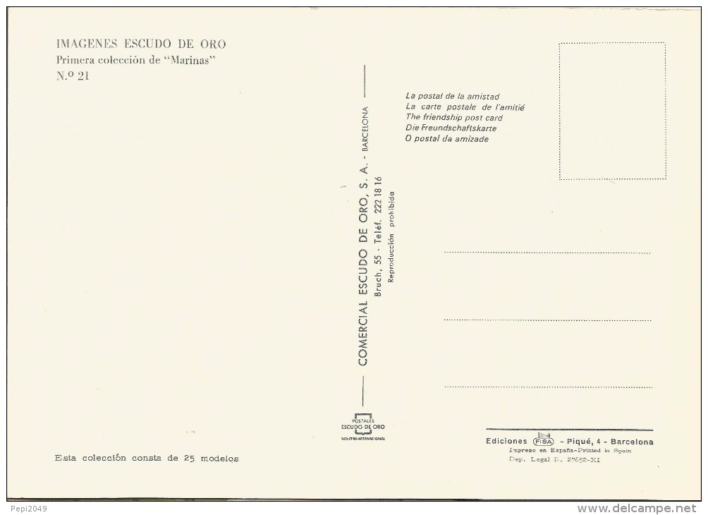 Z145 - POSTAL - IMAGENES ESCUDO DE ORO - PRIMERA COLECCION DE MARINAS - Nº 21 - Otros & Sin Clasificación