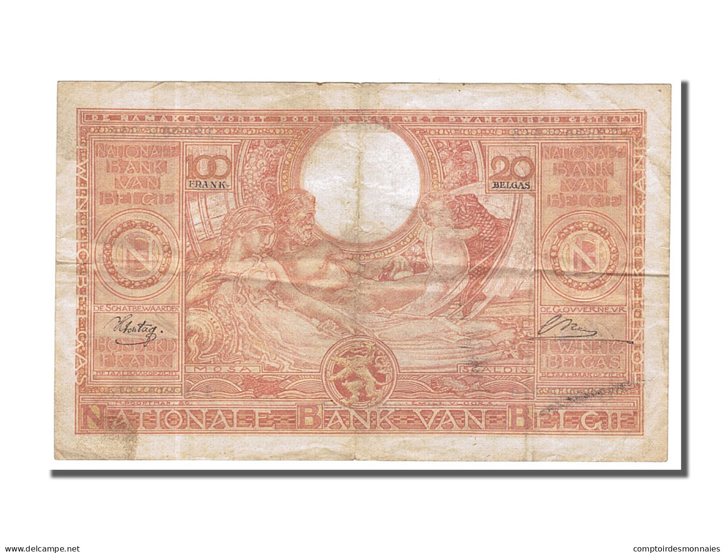 Billet, Belgique, 100 Francs-20 Belgas, 1944, 1944-11-04, TTB - 100 Francos