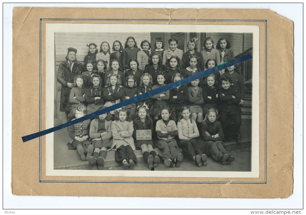 Photo De Classe , école - Souvenir Scolaire Lille - Pasteur - Année 1945 - 1946 - Autres & Non Classés