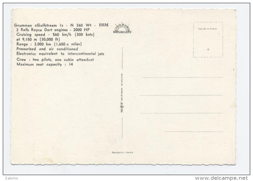 Grumman Gulfstream N 360 W T IBM-PORT GRATUIT-RECTO/VERSO-C27 - 1946-....: Modern Era