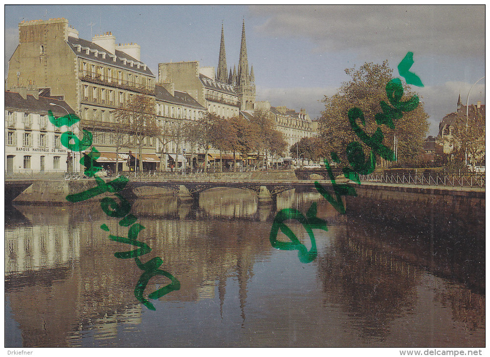 Quimper, Kathedrale St. Corentin, Brücke über Die Odet, Parkstrasse, Um 1970 - Churches & Cathedrals