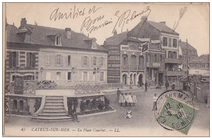 80 CAYEUX Sur MER  KIOSQUE à MUSIQUE  Place Courbet Enfants Timbré 1920 - Cayeux Sur Mer