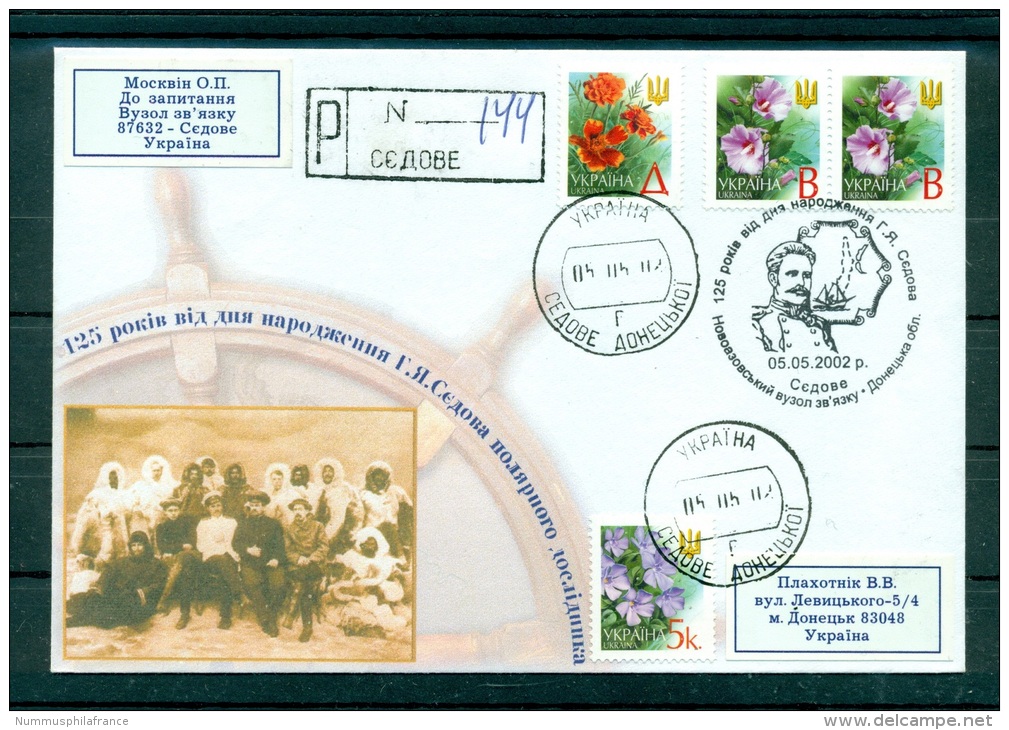 Ukraine 2002 - Enveloppe Gueorgui Sedov - Événements & Commémorations