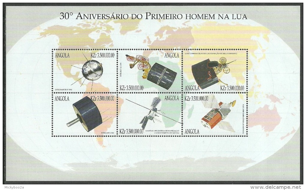 ANGOLA 1999 SPACE COMMUNICATIONS  M/SHEET MNH - Angola