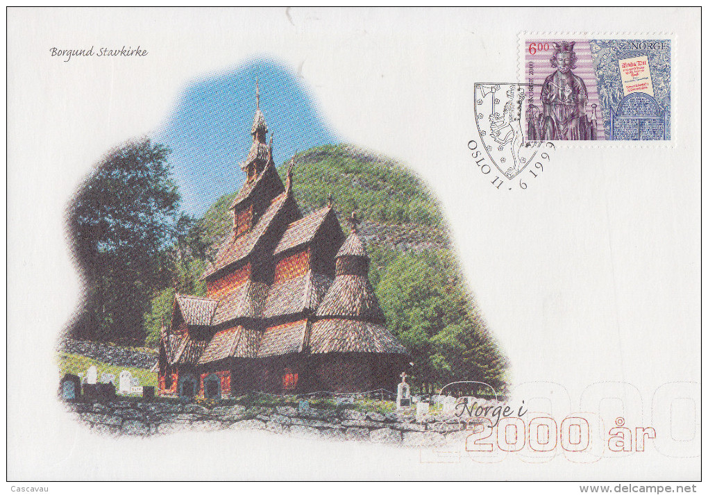 Enveloppe  1er   Jour   NORVEGE   Tournant  Du  Millénaire    1999 - FDC