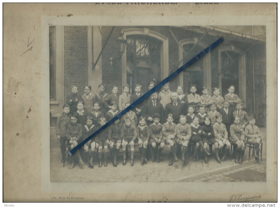 1 Photo  De Classe D´école  Collée Sur Carton - Lycée Faidherbe - Lille -  1926 -   6 Scans - Otros & Sin Clasificación