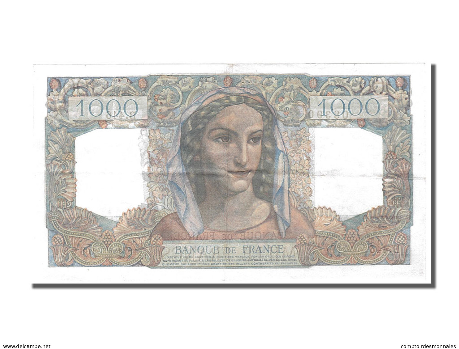 Billet, France, 1000 Francs, 1 000 F 1945-1950 ''Minerve Et Hercule'', 1948 - 1 000 F 1945-1950 ''Minerve Et Hercule''