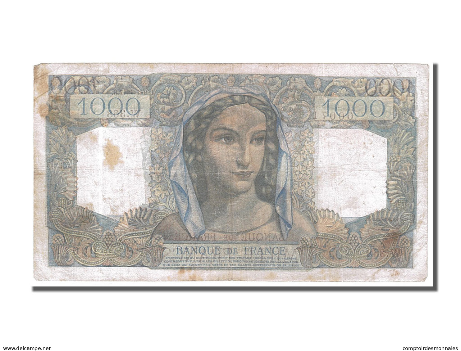 Billet, France, 1000 Francs, 1 000 F 1945-1950 ''Minerve Et Hercule'', 1947 - 1 000 F 1945-1950 ''Minerve Et Hercule''