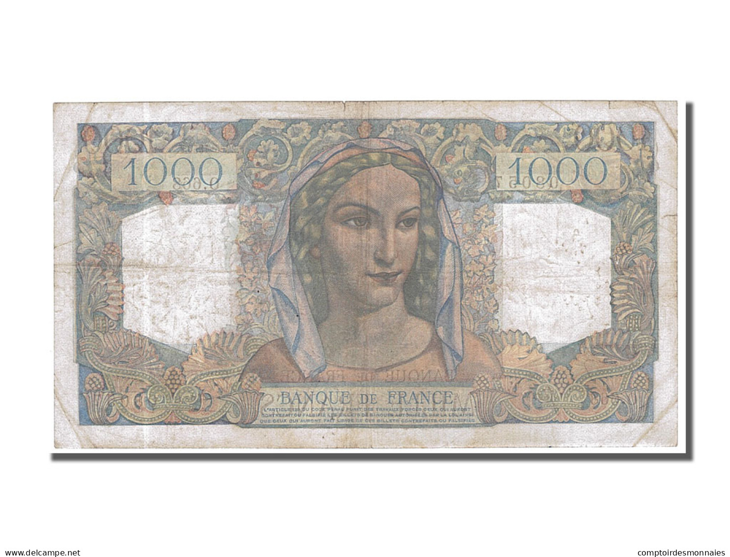 Billet, France, 1000 Francs, 1 000 F 1945-1950 ''Minerve Et Hercule'', 1950 - 1 000 F 1945-1950 ''Minerve Et Hercule''