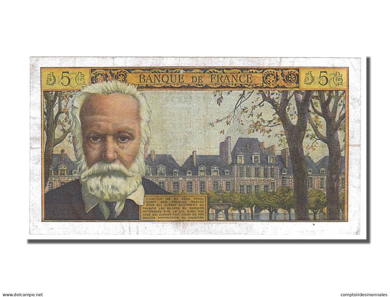 Billet, France, 5 Nouveaux Francs, 5 NF 1959-1965 ''Victor Hugo'', 1964 - 5 NF 1959-1965 ''Victor Hugo''