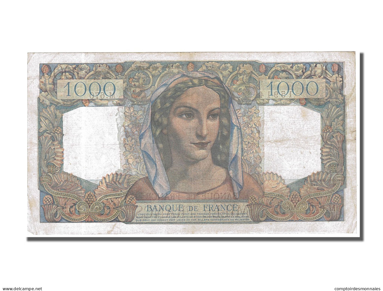 Billet, France, 1000 Francs, 1 000 F 1945-1950 ''Minerve Et Hercule'', 1950 - 1 000 F 1945-1950 ''Minerve Et Hercule''