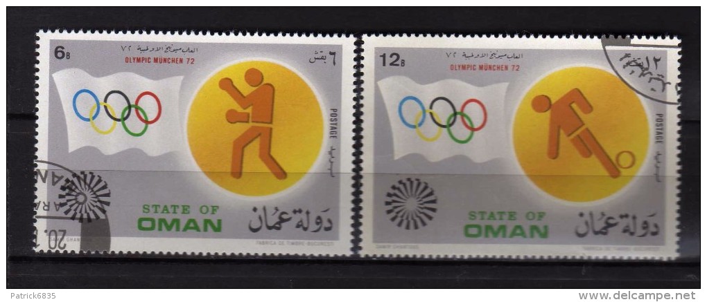 State Of Oman - Olimpic Munchen 1972. 2 Valori.   Oblitéré.  Vedi Desrizione - Oman