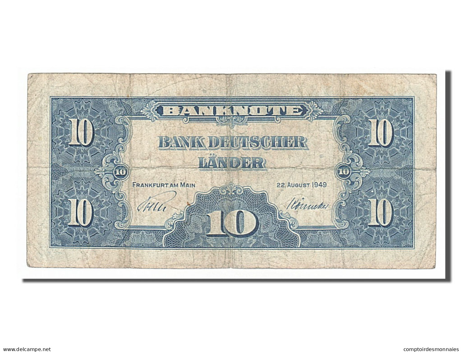 Billet, République Fédérale Allemande, 10 Deutsche Mark, 1949, 1949-08-22 - 10 Deutsche Mark