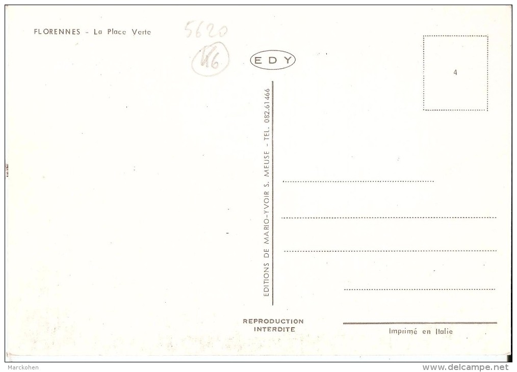 FLORENNES (5620) : La Place Verte. CPSM. - Florennes