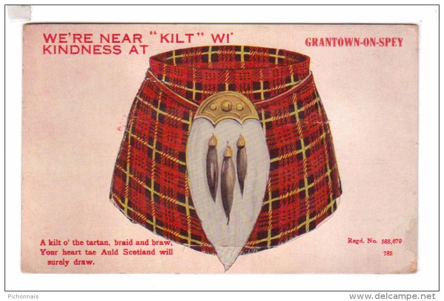 GRANTOWN ON SPEY  We Are Near Kilt Wi Kindness Scotland Foldout - Moray