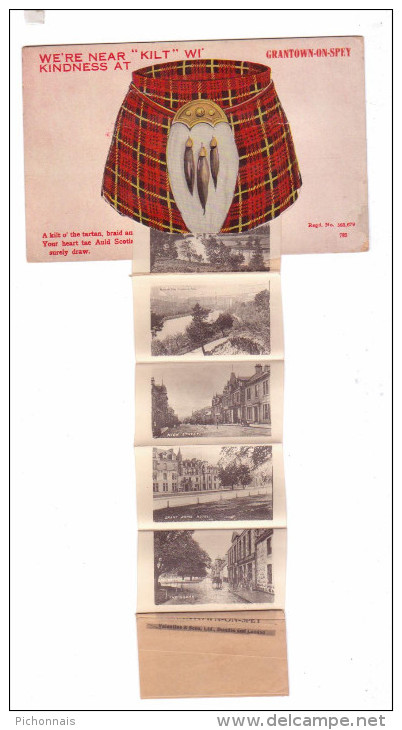 GRANTOWN ON SPEY  We Are Near Kilt Wi Kindness Scotland Foldout - Moray