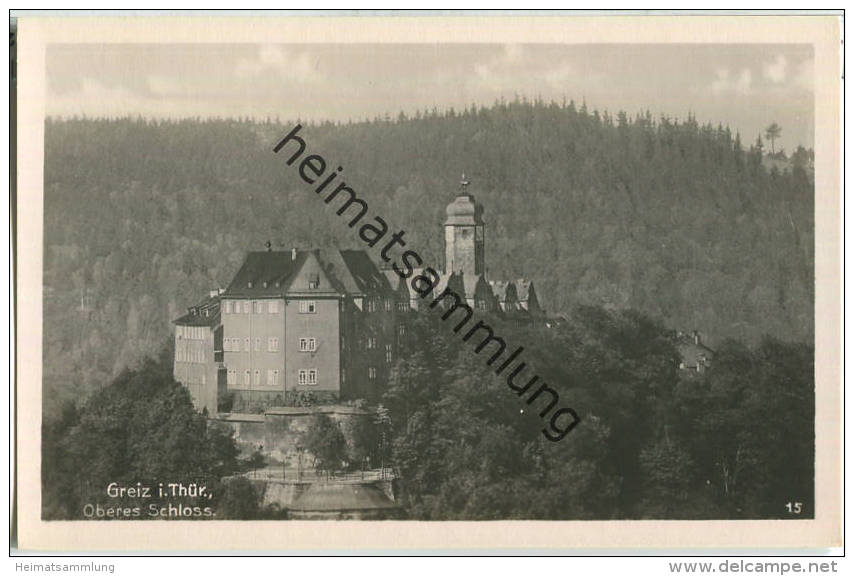 Greiz - Oberes Schloss - Foto-Ansichtskarte - Verlag Trinks & Co Leipzig - Greiz