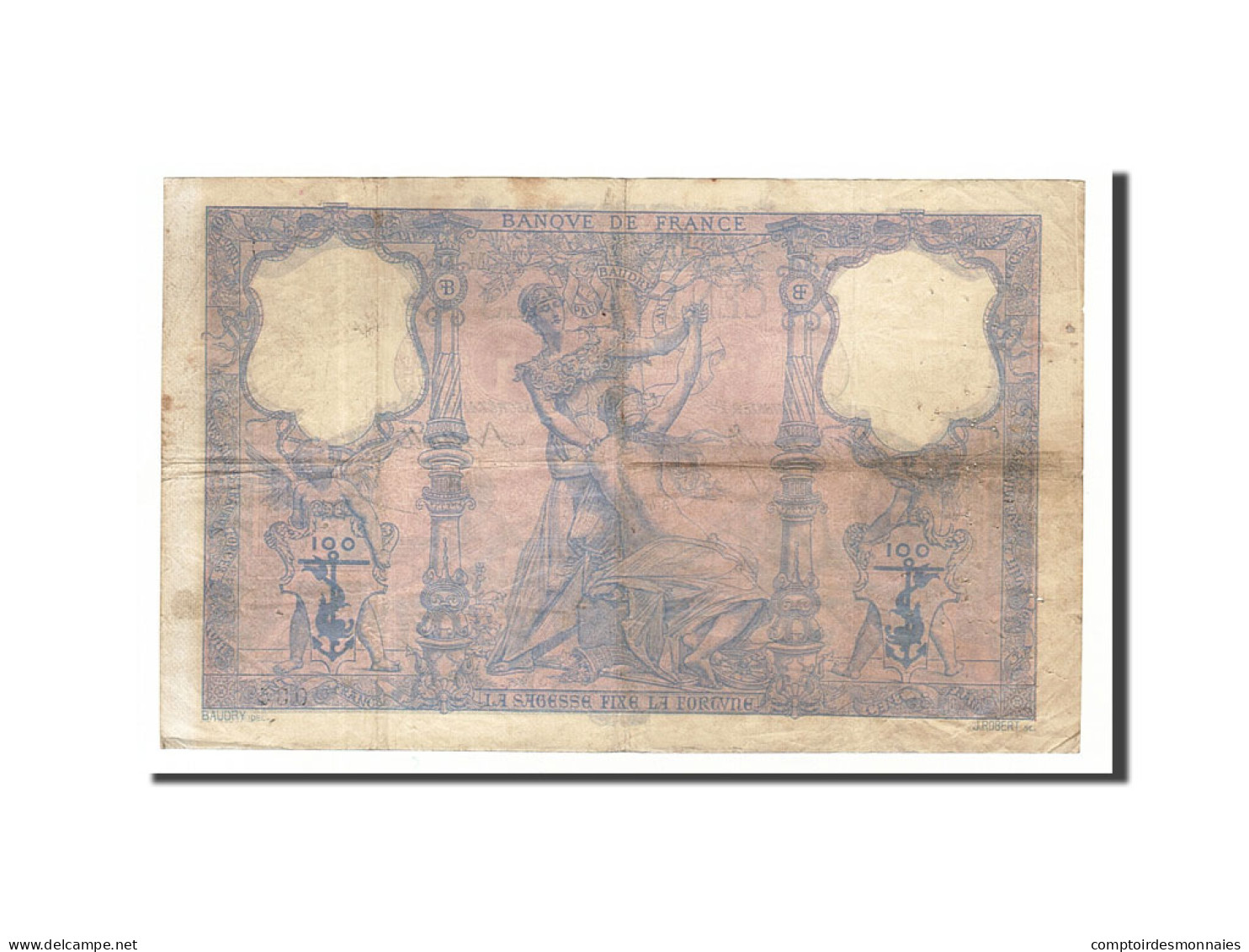 Billet, France, 100 Francs, 100 F 1888-1909 ''Bleu Et Rose'', 1893, 1893-08-17 - 100 F 1888-1909 ''Bleu Et Rose''